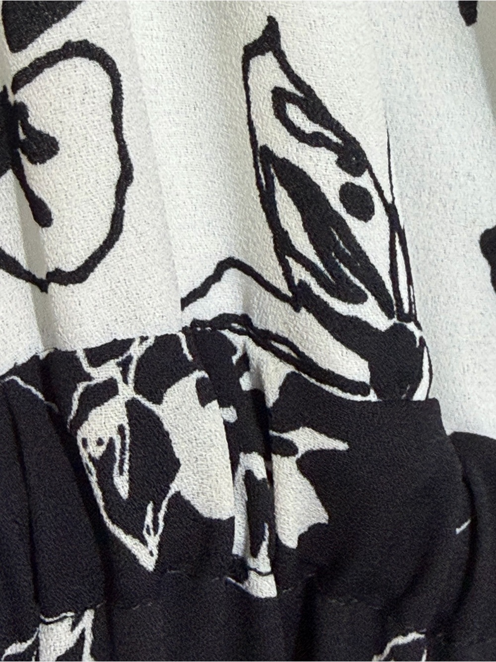 Lane Bryant Black and White Floral Midi Wrap Dress - Picture 5 of 10